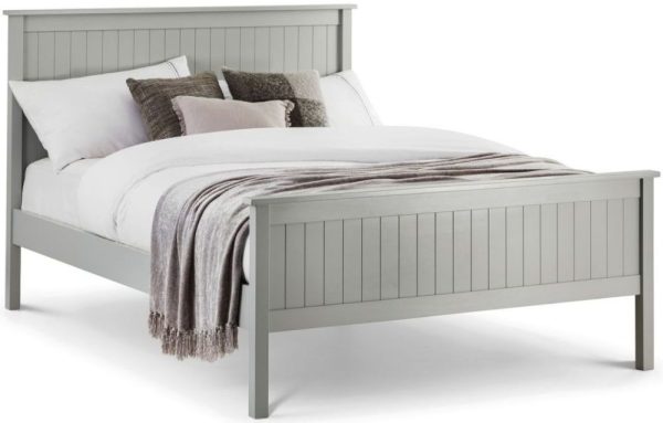 Maine Dove Grey Pine Bed - Comes in Single, Double and King Size