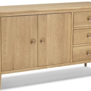 skean-scandinavian-style-oak-medium-sideboard-135cm-with-2-doors-and-3-drawers