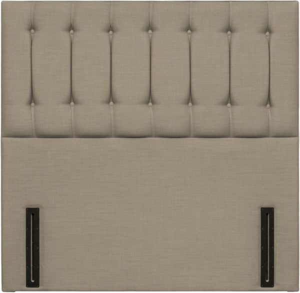 Tamar Grand Floor Standing Fudge Fabric Headboard